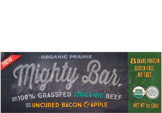 $1.00 for Organic Prairie&reg; Mighty Bar&trade;. Offer available at 7-Eleven, Hy-Vee, Sprouts Farmers Market, Natural Grocers.