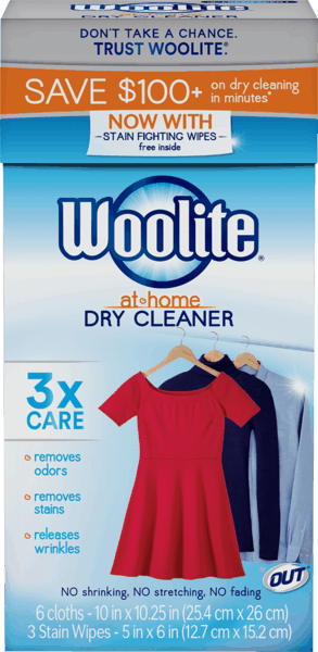 $3.00 for Woolite® At Home Dry Cleaner. Offer available at Walmart.