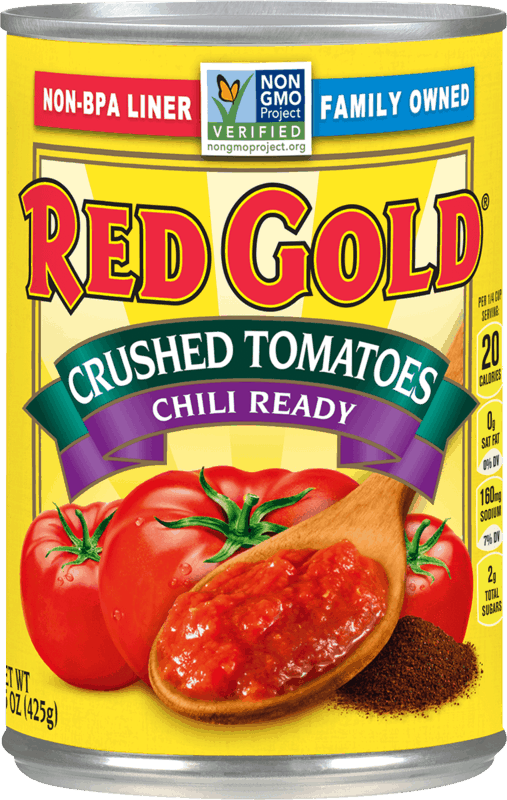 $0.50 for Red Gold Chili Ready Tomatoes. Offer available at multiple stores.