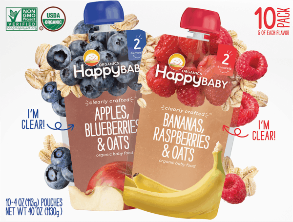 $2.50 for Happy Baby® Clearly Crafted™ Pouches. Offer available at Sam&#39;s Club.