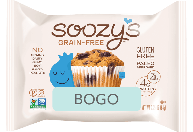 $1.99 for Soozys Grain-Free™ Single Muffin. Offer available at Wegmans.