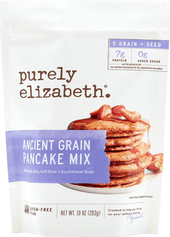 $1.00 for Purely Elizabeth Pancake Mix. Offer available at multiple stores.