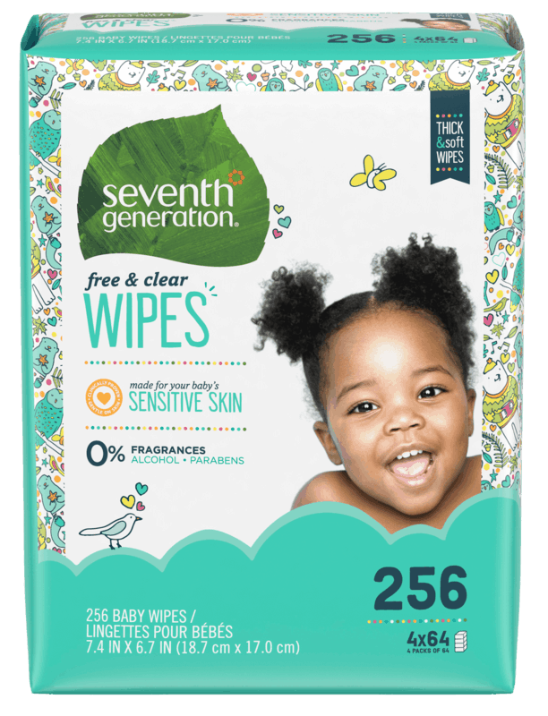 $1.00 for Seventh Generation™ Free & Clear Baby Wipes. Offer available at Walmart, H-E-B, Hannaford.