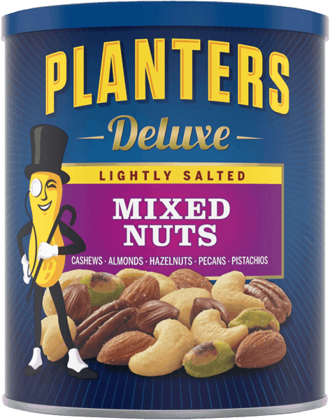 $2.00 for Planters® Deluxe Lightly Salted Mixed Nuts. Offer available at Walmart.com.