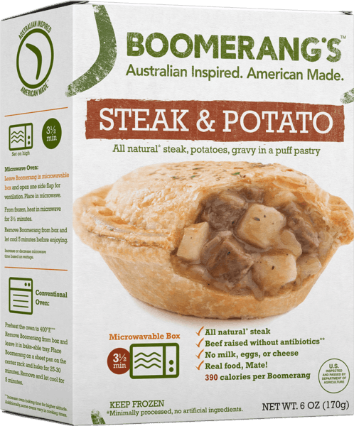 $1.00 for Boomerang’s™ Savory All-Natural Meat or Veggie Pies. Offer available at multiple stores.