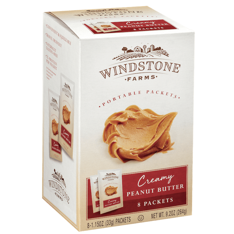 $0.75 for Windstone Farms Creamy Peanut Butter Portable Packets. Offer available at Walmart, Walmart Grocery.