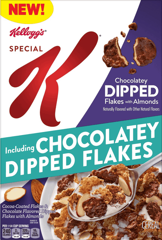 $1.00 for Kellogg’s Special K Dipped Chocolate Almond Cereal. Offer available at multiple stores.