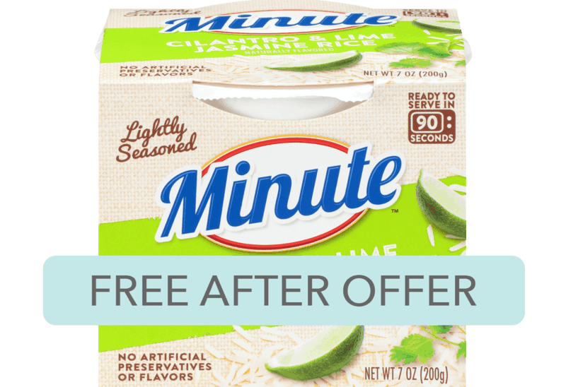 $1.88 for Minute Ready to Serve Rice. Offer available at Walmart, Kroger, Publix, Food Lion.