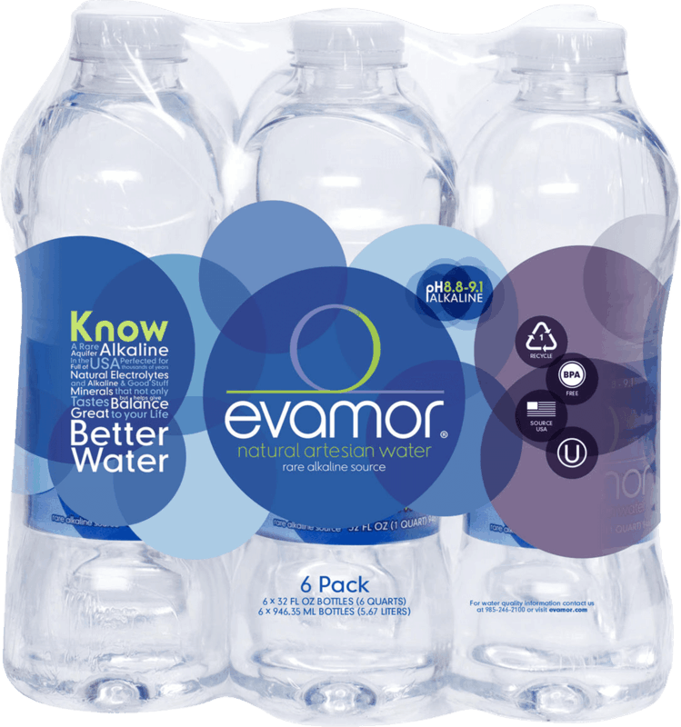 $2.50 for evamor Water. Offer available at multiple stores.