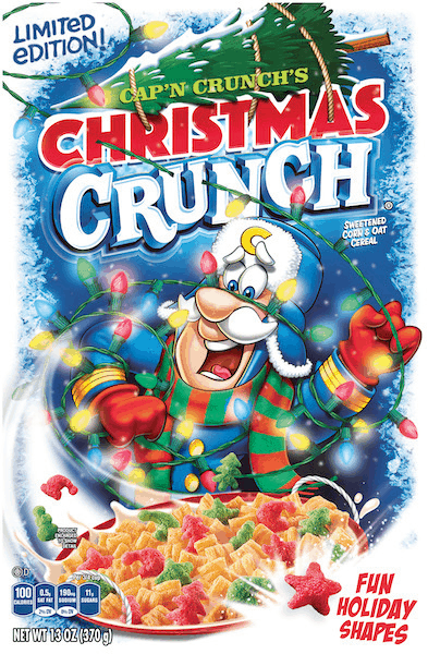 $0.75 for Cap'n Crunch's Christmas Crunch&reg;. Offer available at multiple stores.