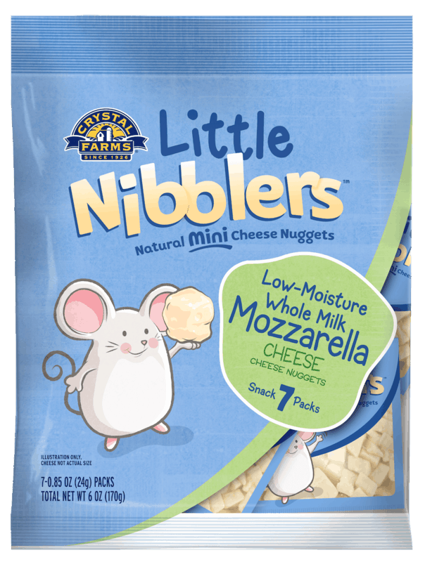 $0.50 for Crystal Farms® Nibblers™ Toddler Snack. Offer available at multiple stores.