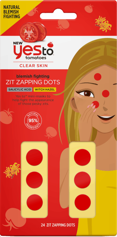 $1.75 for Yes To Tomatoes Blemish Fighting Zit Zapping Dots with Witch Hazel and Salicylic Acid. Offer available at Walmart.