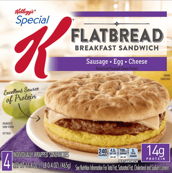 $1.00 for Special K® Flatbread Breakfast Sandwich. Offer available at Walmart.