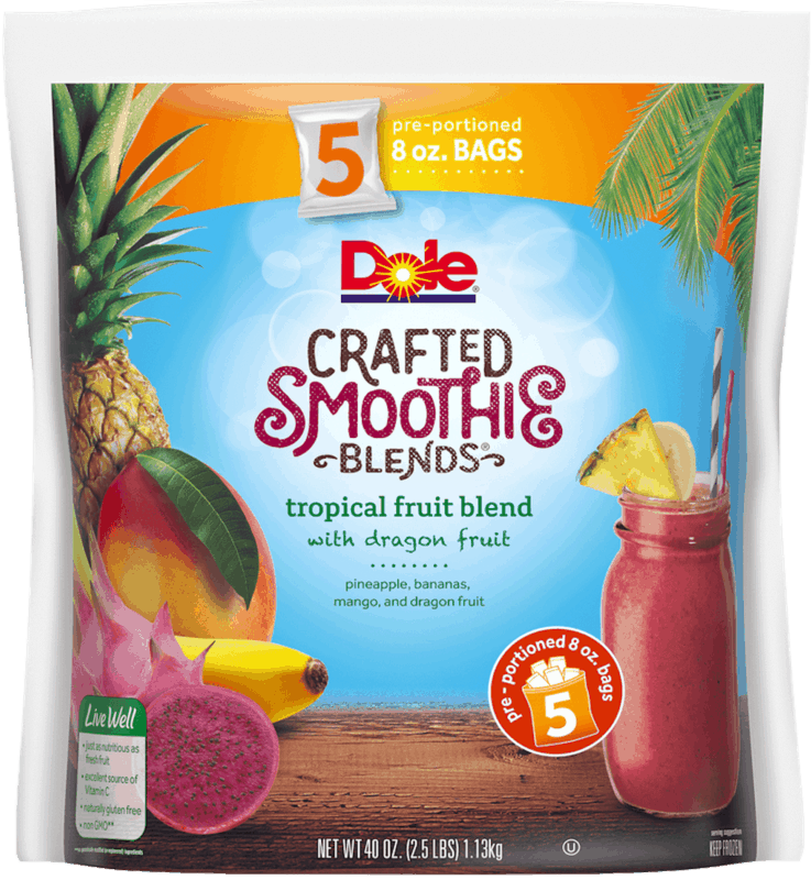 $1.50 for Dole Crafted Smoothie Blends. Offer available at multiple stores.