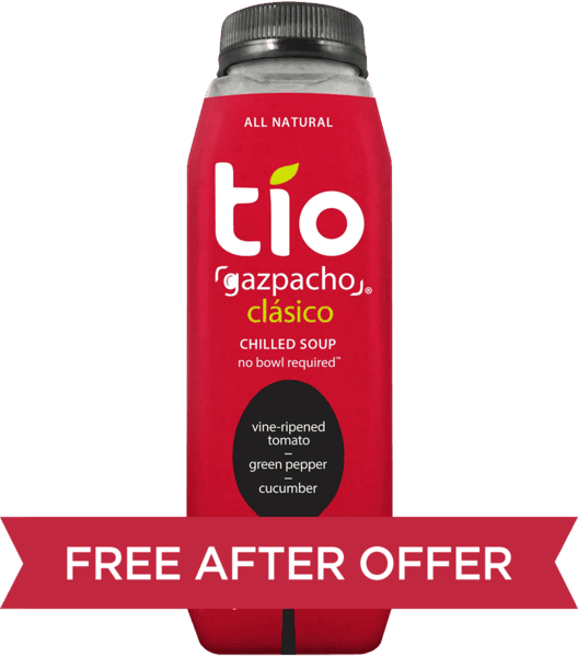 $5.40 for Tio Gazpacho Chilled Soup. Offer available at Shaw&#39;s.