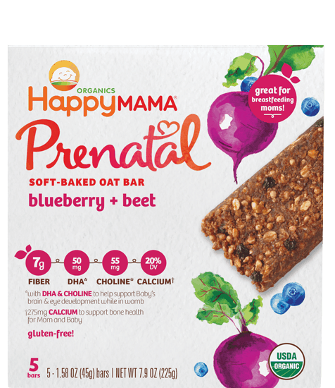 $3.00 for Happy Mama® Prenatal Soft-Baked Oat Bars. Offer available at Meijer.