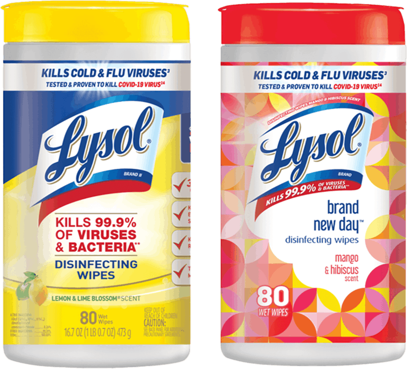 $0.50 for Lysol® Disinfecting Wipes. Offer available at Walmart, Walmart Online.