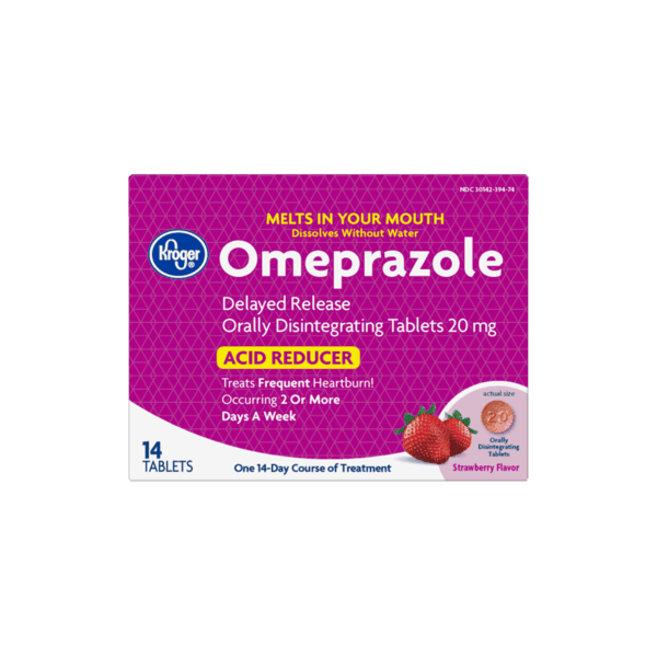 $1.50 for Kroger® Omeprazole Acid Reducer Orally Disintegrating Tablets. Offer available at Kroger.