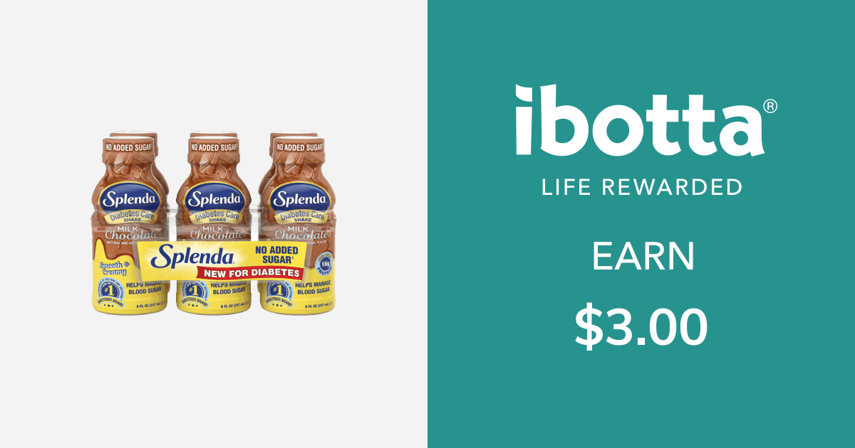 Splenda Diabetes Care Shakes offers better than coupons - Ibotta.com