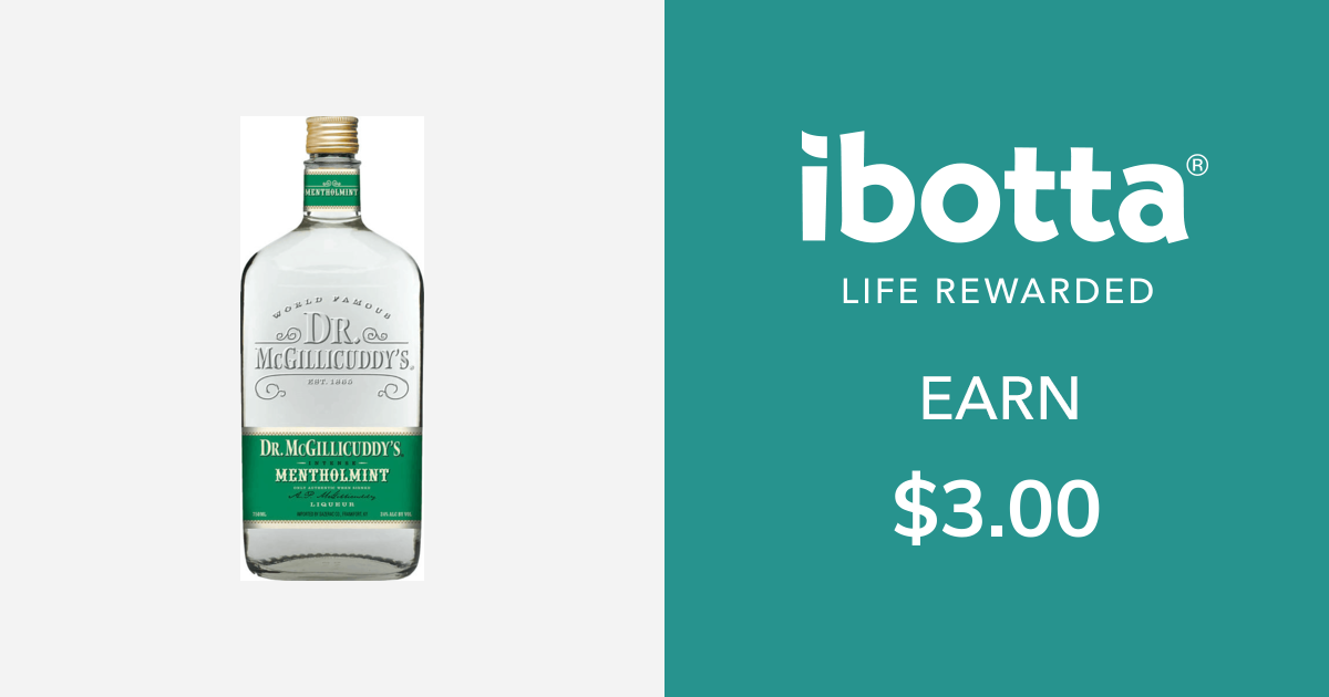 Get $3.00 back on Dr. McGillicuddy's for Mentholmint, 750mL size or larger.