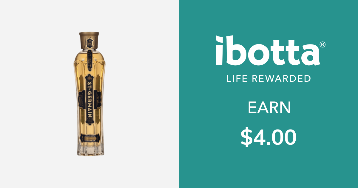 Get $4.00 back on St. Germain Elderflower Liqueur, 375ml bottle only.