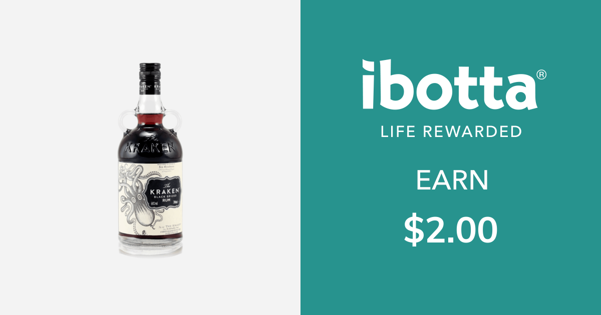 Get $2.00 back on The Kraken Spiced Rum, any variety, 750 ml bottle or larger. You can redeem this offer at any in-store retailer where this product is available