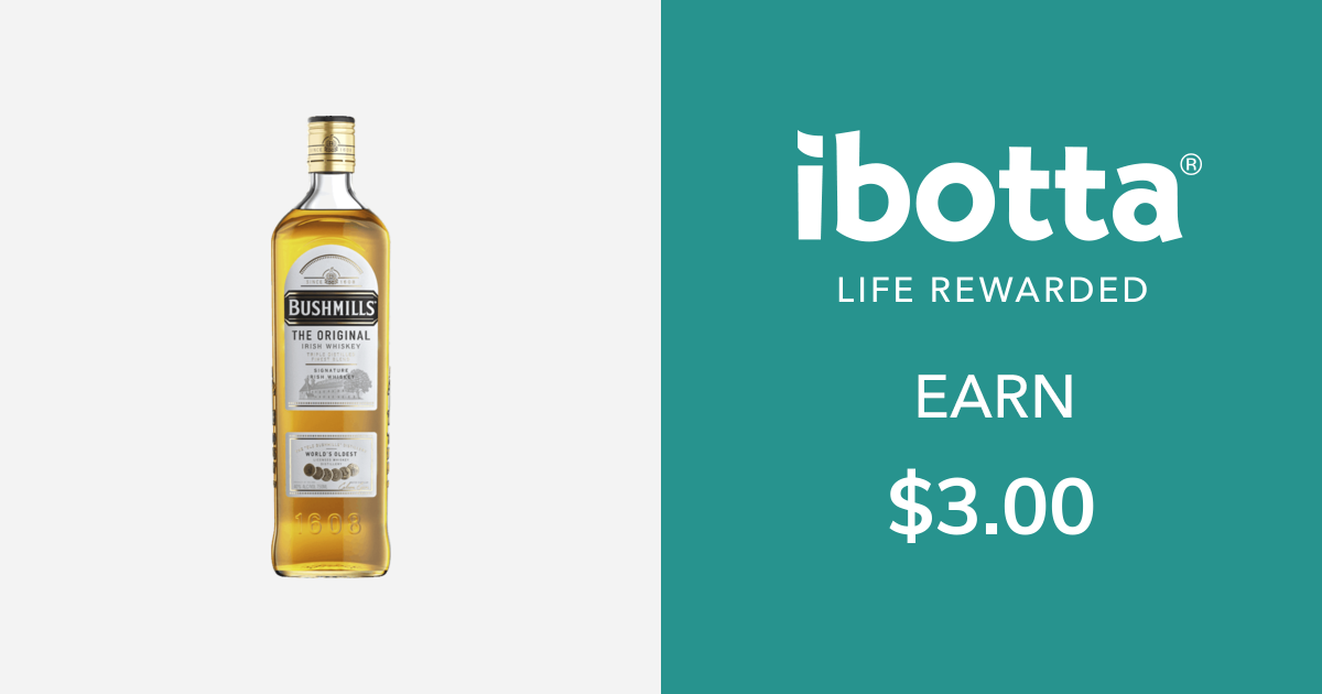 Get $3.00 back on Bushmills Irish Whiskey - any variety, 750 ml bottle or larger.You can redeem this offer at any in-store retailer where this product is available.