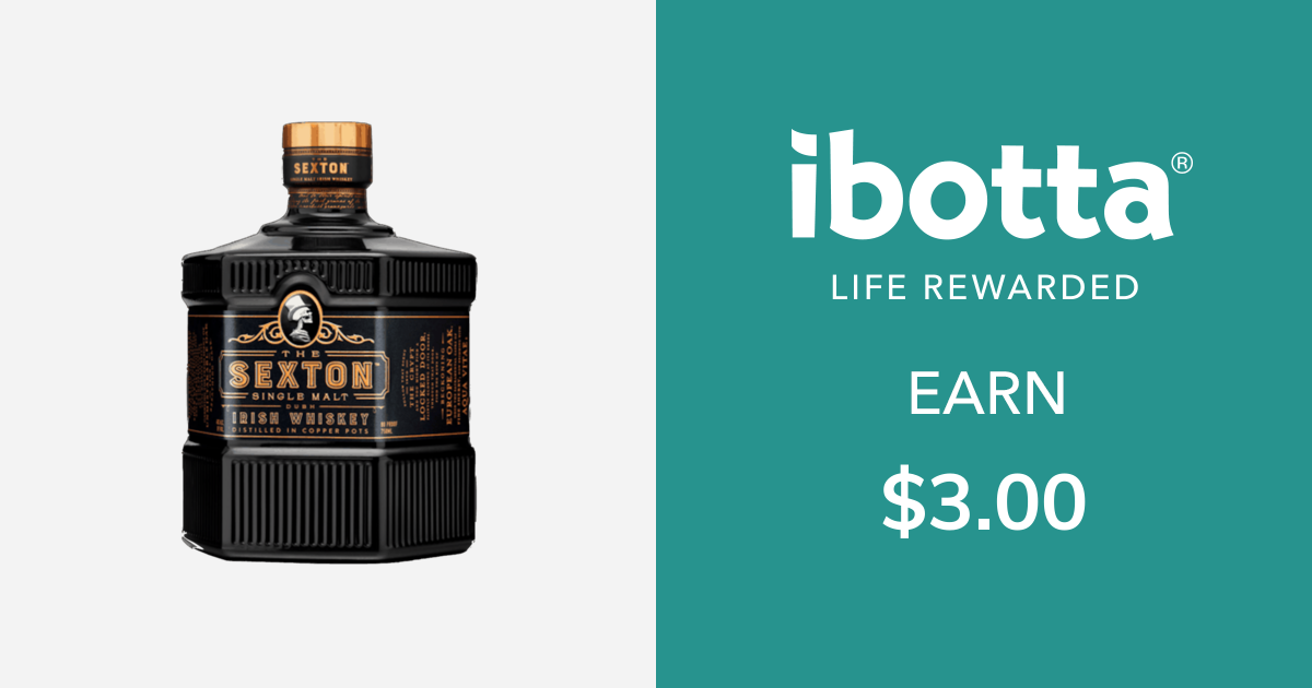 Get $3.00 back on The Sexton Irish Whiskey - any variety, 750 ml bottle or larger.You can redeem this offer at in-store retailer where this product is available.
