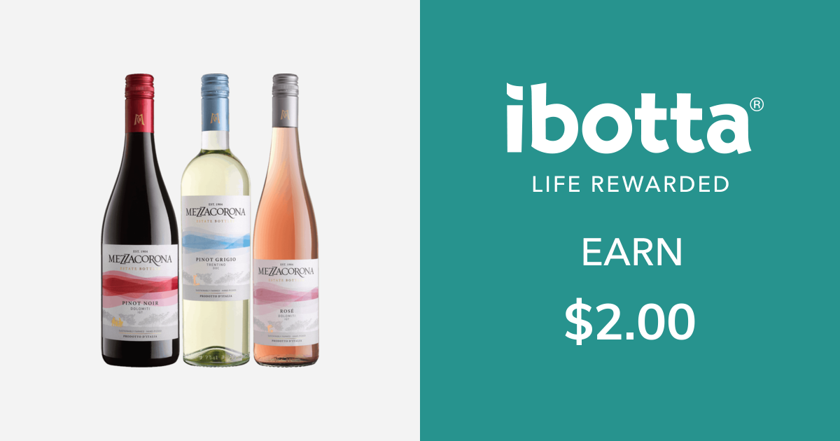 Get $2.00 back on Mezzacorona - select varieties, 750 ml bottle only. Offer excludes Ventessa wine variety.You can redeem this offer at any in-store retailer where this product is available.
