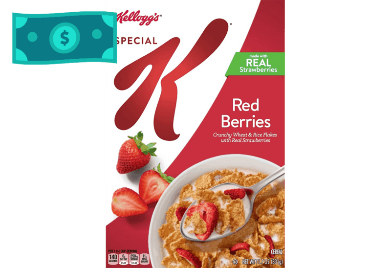 $0.75 for Kellogg's Special K Cereal. Offer available at multiple stores.