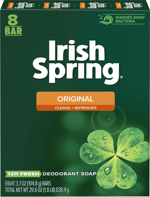 $0.75 for Irish Spring® Bar Soap. Offer available at Walmart, Walmart Pickup & Delivery.