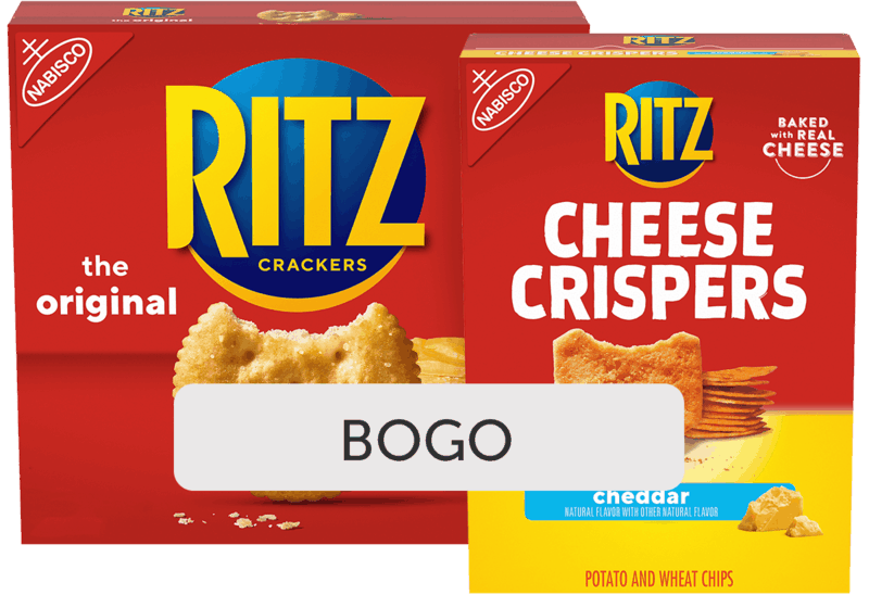 $2.98 for RITZ Cheese Crispers, RITZ Original Crackers. Offer available at Walmart, Walmart Pickup & Delivery.