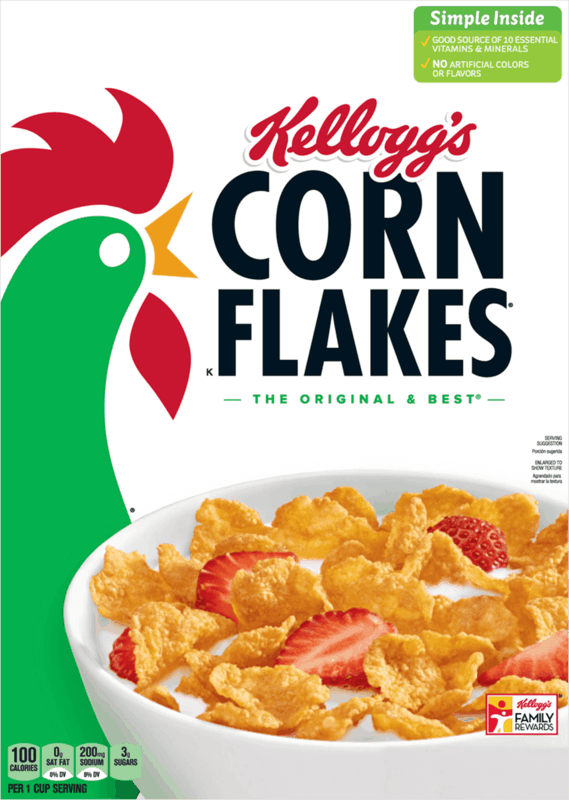 $0.50 for Kellogg’s Corn Flakes Cereal. Offer available at multiple stores.