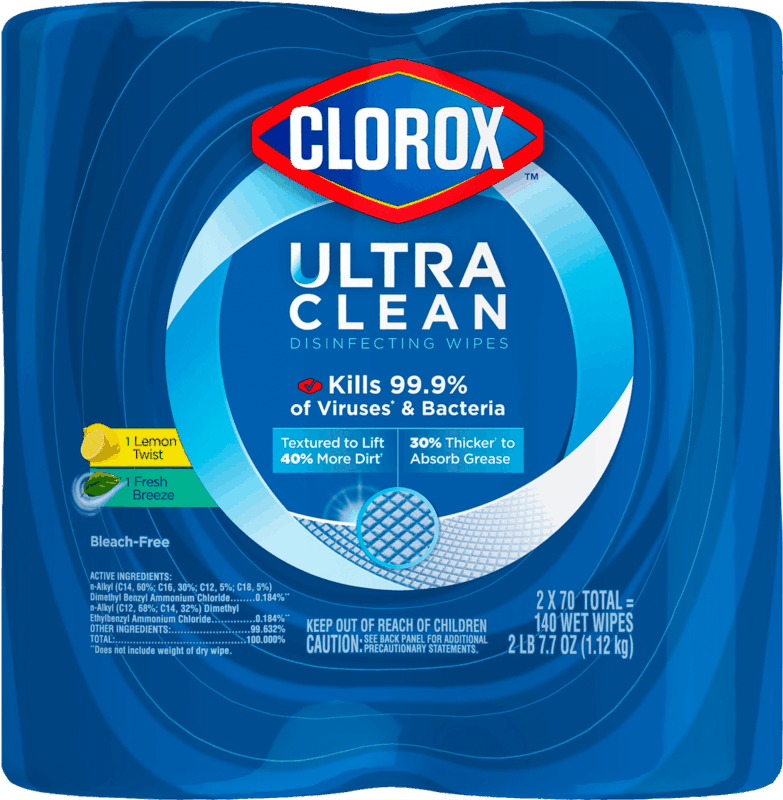 $2.00 for Clorox™ Ultra Clean Disinfecting Wipes. Offer available at multiple stores.