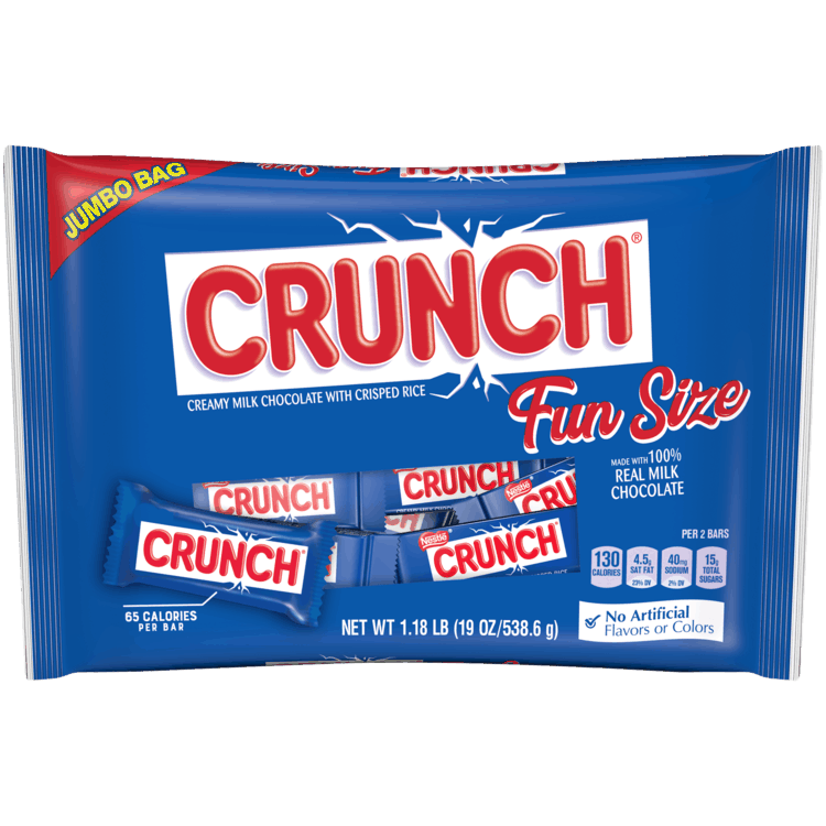 $1.50 for Crunch Fun Size, 19.0 oz. Offer available at Walmart.