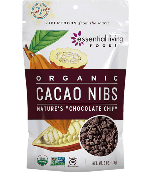 $4.00 for Essential Living Foods Organic Cacao Nibs. Offer available at H-E-B.