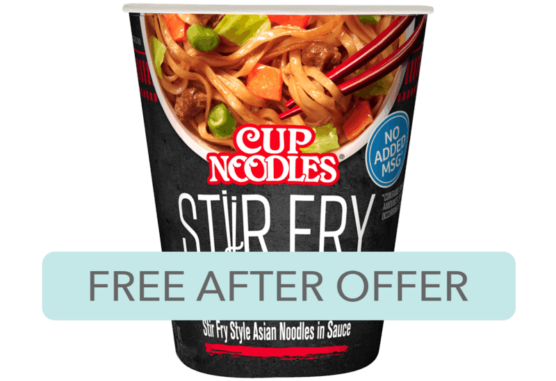 $0.99 for Cup Noodles Stir Fry. Offer available at ShopRite, Weis Markets.