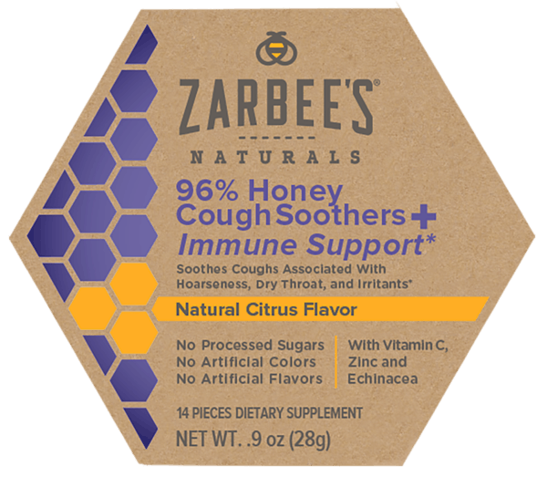 2.50 for Zarbee’s® 96 + Honey Cough Soothers. Offer available at