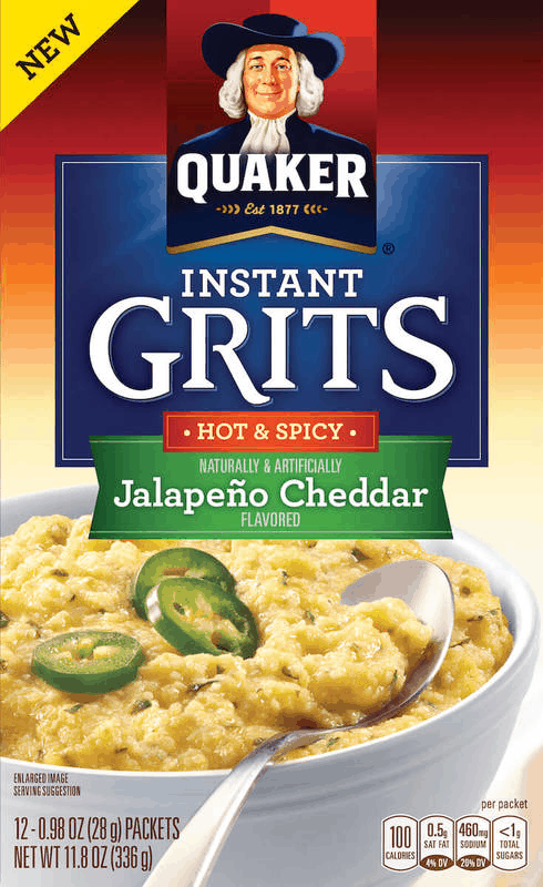 $0.75 for Quaker® Jalapeño Cheddar Grits. Offer available at Walmart.