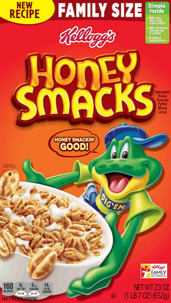 $1.00 for Kellogg's® Honey Smacks® Cereal. Offer available at Walmart.