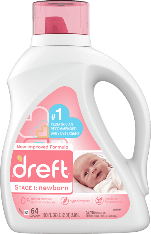 $3.00 for Dreft Newborn Detergent. Offer available at Walmart, Walmart Pickup & Delivery.