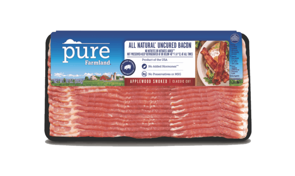 $1.25 for Pure Farmland® Applewood Smoked Bacon. Offer available at Walmart.