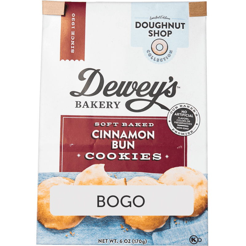 $3.99 for Dewey’s Bakery Soft Baked Cookies and Cookie Thins. Offer available at Save Mart (Food Giant).