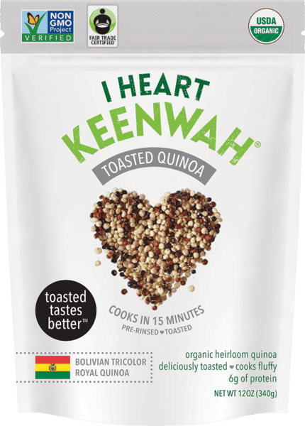 $1.00 for I Heart Keenwah® Toasted Quinoa. Offer available at multiple stores.