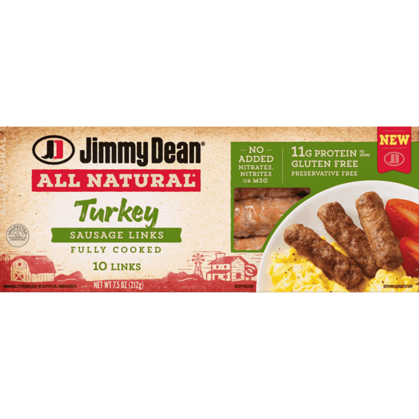 $1.25 for Jimmy Dean® Fully Cooked All Natural Links and Patties. Offer available at multiple stores.