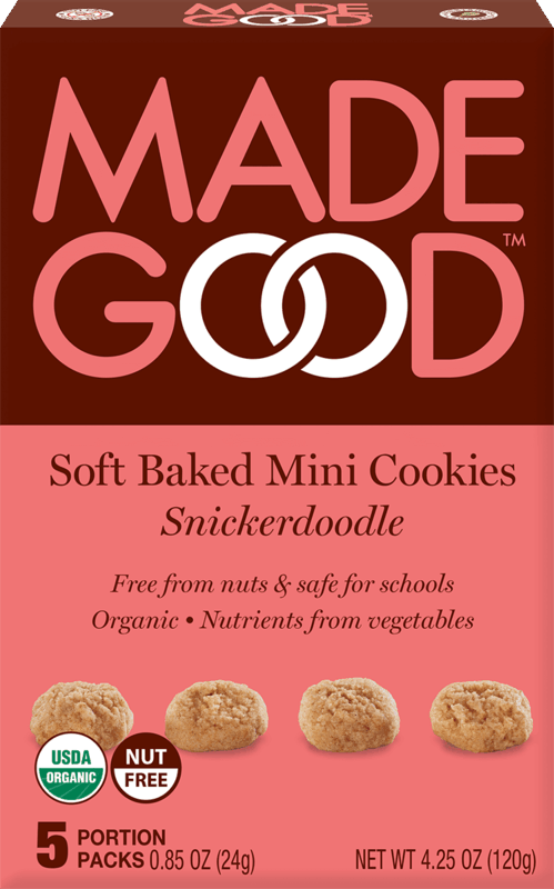 $1.00 for MadeGood Soft Baked Mini Cookies. Offer available at multiple stores.