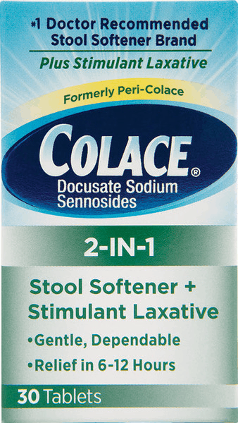 $3.00 for Colace® 2-In-1 Stool Softener & Stimulant Laxative. Offer available at multiple stores.