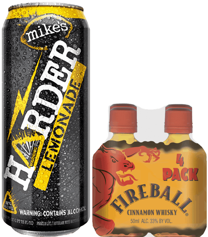 $1.00 for Fireball Cinnamon Whisky & mike's HARDER®. Offer available at multiple stores.