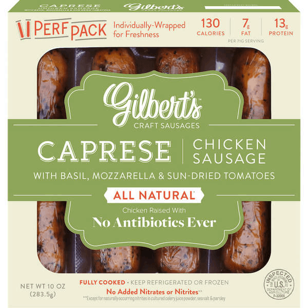 $0.75 for Gilbert's™ Craft Sausages. Offer available at multiple stores.