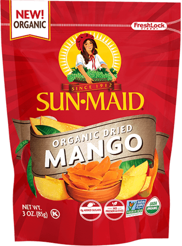 $1.00 for Sun-Maid Organic Dried Mango. Offer available at multiple stores.